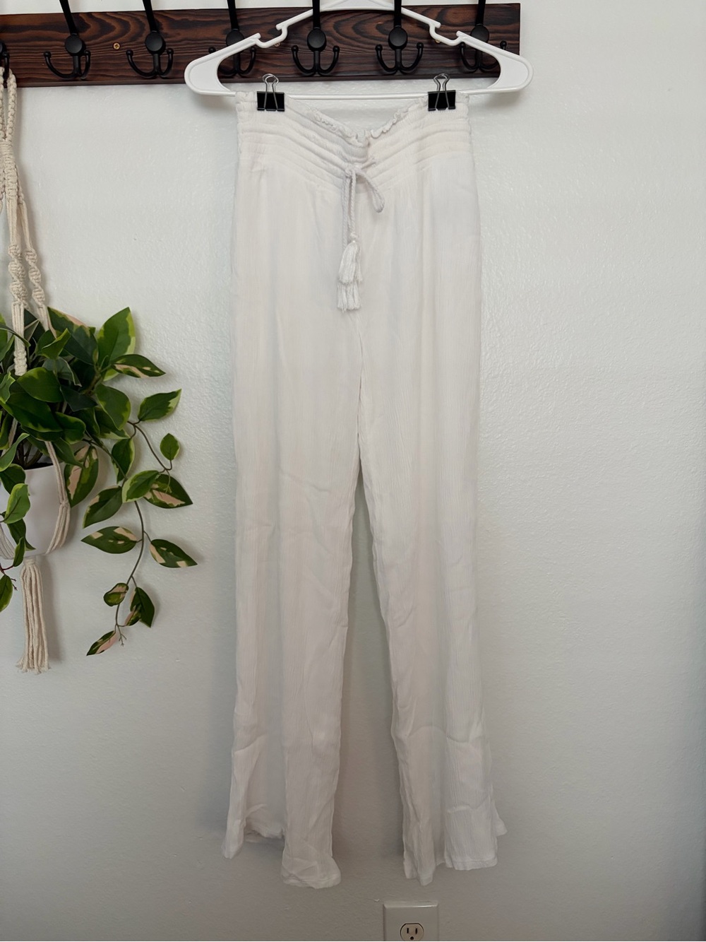 INC International Concepts White Wide-Leg Pants